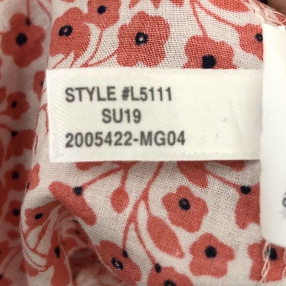 J. by J.Crew Ditsy Floral Cotton Button Front Long Sleeve Classic Top Medium - Picture 14 of 14